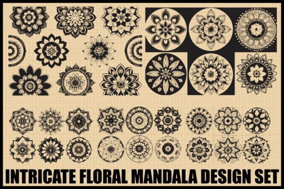 Boho Floral Mandala Bundle Set