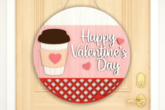 Coffee Cup Love Round Sign