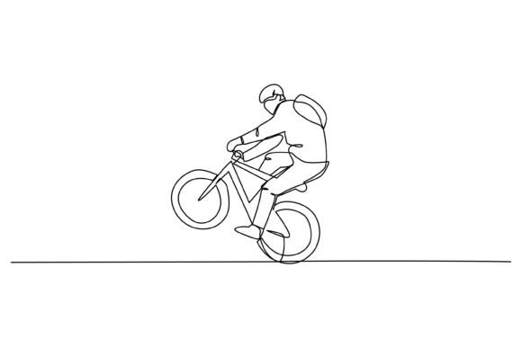 Continuous Line Design of a Young: Graphics & Illustrations