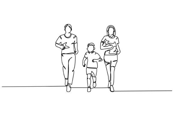 Continuous Line Design of Family Graphics