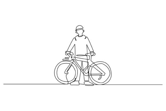 Continuous Line Design of People Pushing
