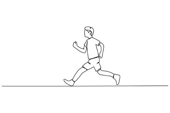 Continuous Line Design of Young Men: Graphics & Illustrations
