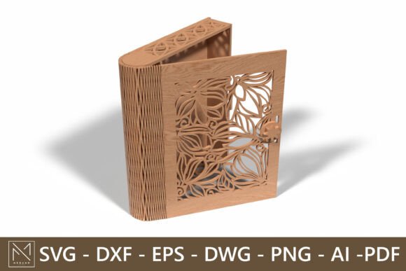 Floral Pattern Laser Cut Wooden Box for Boxes & Laser Cutting