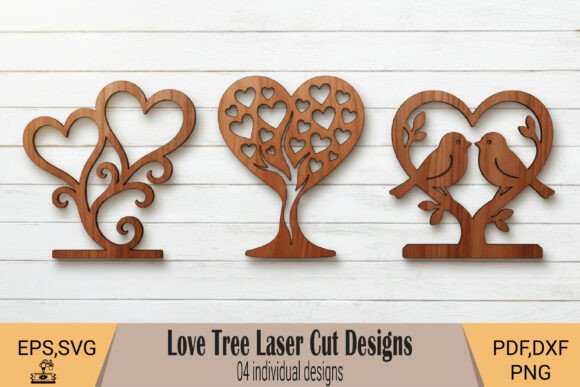 Love Tree Laser Cut SVG