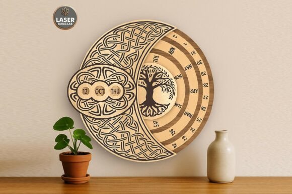 Perpetual Calendar – Celtic Tree of Life: Laser Cutting for Winter Amp