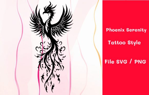 Phoenix Serenity Tattoo Style Graphics