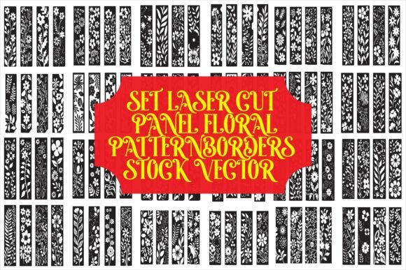 Set of Panel Floral Patterns