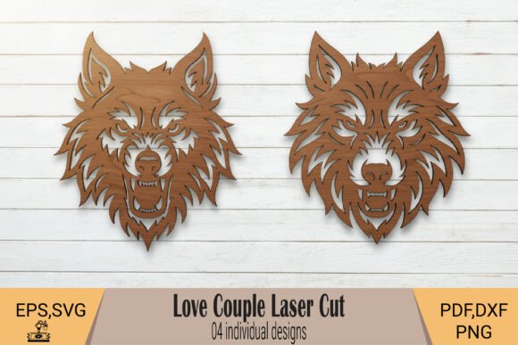 Wolf Face Laser Cut SVG: Laser Cutting & Wall Decor